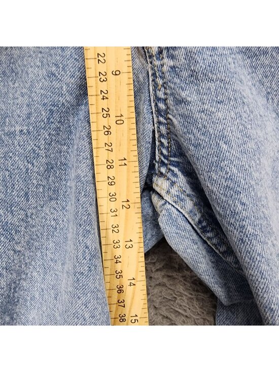 H&M Jeans Womens 8 Divided Blue Stretch Denim Button Fly Straight - Picture 4 of 13